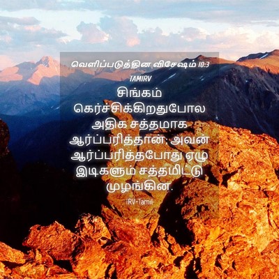 Picture 04 - வெளிப்படுத்தின விசேஷம் 10:3 TAMIRV - சிங்கம் - Bible Verse Picture