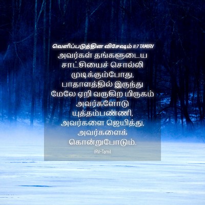 Picture 04 - வெளிப்படுத்தின விசேஷம் 11:7 TAMIRV - அவர்கள் தங்களுடைய - Bible Verse Picture