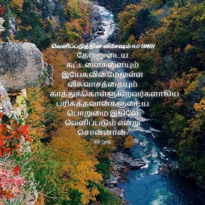 Picture 04 - வெளிப்படுத்தின விசேஷம் 14:12 TAMIRV - தேவனுடைய - Bible Verse Picture