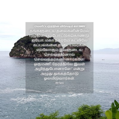 Picture 04 - வெளிப்படுத்தின விசேஷம் 18:19 TAMIRV - தங்களுடைய - Bible Verse Picture