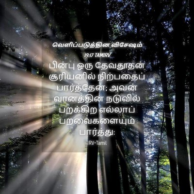Picture 04 - வெளிப்படுத்தின விசேஷம் 19:17 TAMIRV - பின்பு ஒரு - Bible Verse Picture