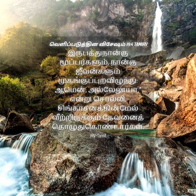 Picture 04 - வெளிப்படுத்தின விசேஷம் 19:4 TAMIRV - இருபத்துநான்கு - Bible Verse Picture