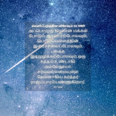 Picture 04 - வெளிப்படுத்தின விசேஷம் 19:6 TAMIRV - அப்பொழுது திரளான - Bible Verse Picture