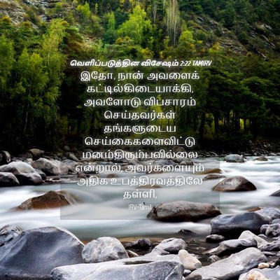 Picture 04 - வெளிப்படுத்தின விசேஷம் 2:22 TAMIRV - இதோ, நான் அவளைக் - Bible Verse Picture