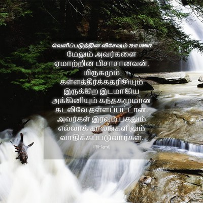 Picture 04 - வெளிப்படுத்தின விசேஷம் 20:10 TAMIRV - மேலும் அவர்களை - Bible Verse Picture