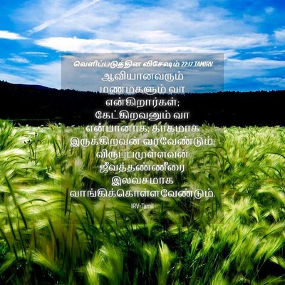 Picture 04 - வெளிப்படுத்தின விசேஷம் 22:17 TAMIRV - ஆவியானவரும் - Bible Verse Picture