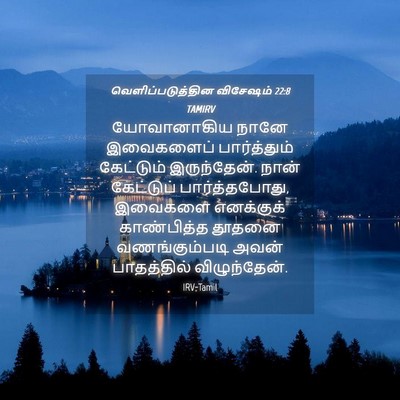 Picture 04 - வெளிப்படுத்தின விசேஷம் 22:8 TAMIRV - யோவானாகிய நானே - Bible Verse Picture