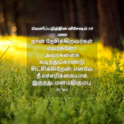Picture 04 - வெளிப்படுத்தின விசேஷம் 3:19 TAMIRV - நான் - Bible Verse Picture