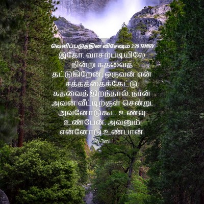 Picture 04 - வெளிப்படுத்தின விசேஷம் 3:20 TAMIRV - இதோ, வாசற்படியிலே - Bible Verse Picture