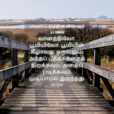 Picture 04 - வெளிப்படுத்தின விசேஷம் 5:3 TAMIRV - வானத்திலோ, - Bible Verse Picture