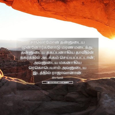 Picture 05 - 1 இராஜாக்கள் 11:43 TAMIRV - சாலொமோன் தன்னுடைய - Bible Verse Picture