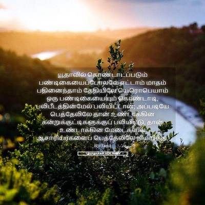 Picture 05 - 1 இராஜாக்கள் 12:32 TAMIRV - யூதாவில் - Bible Verse Picture