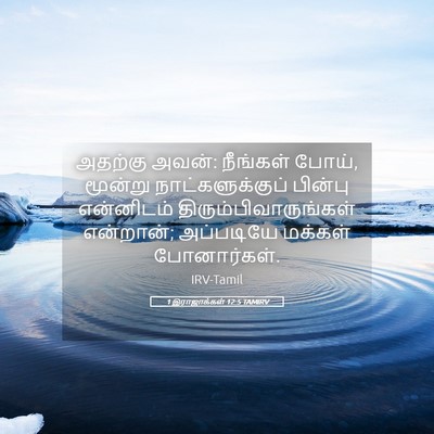 Picture 05 - 1 இராஜாக்கள் 12:5 TAMIRV - அதற்கு அவன்: - Bible Verse Picture