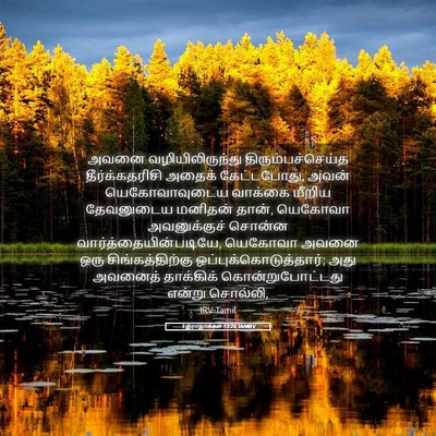 Picture 05 - 1 இராஜாக்கள் 13:26 TAMIRV - அவனை - Bible Verse Picture