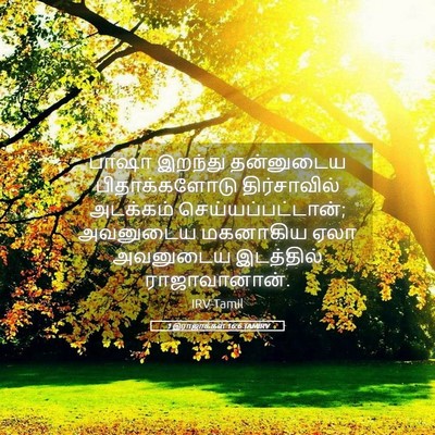 Picture 05 - 1 இராஜாக்கள் 16:6 TAMIRV - பாஷா இறந்து - Bible Verse Picture