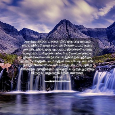 Picture 05 - 1 இராஜாக்கள் 17:12 TAMIRV - அதற்கு அவள்: - Bible Verse Picture
