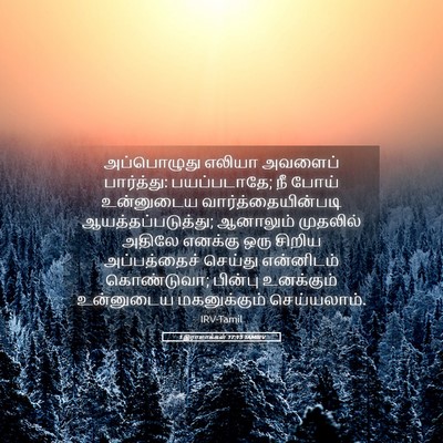Picture 05 - 1 இராஜாக்கள் 17:13 TAMIRV - அப்பொழுது எலியா - Bible Verse Picture