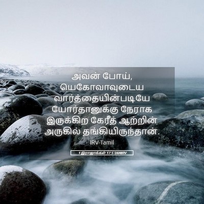 Picture 05 - 1 இராஜாக்கள் 17:5 TAMIRV - அவன் போய், - Bible Verse Picture
