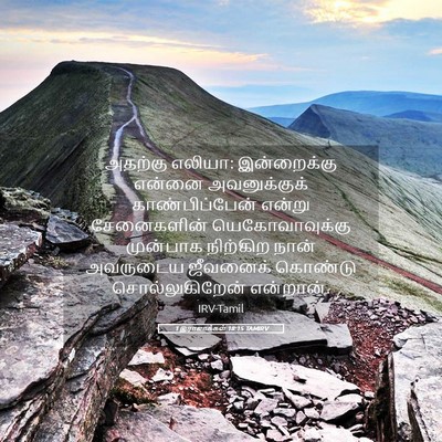 Picture 05 - 1 இராஜாக்கள் 18:15 TAMIRV - அதற்கு எலியா: - Bible Verse Picture