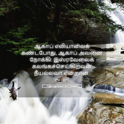 Picture 05 - 1 இராஜாக்கள் 18:17 TAMIRV - ஆகாப் எலியாவைக் - Bible Verse Picture