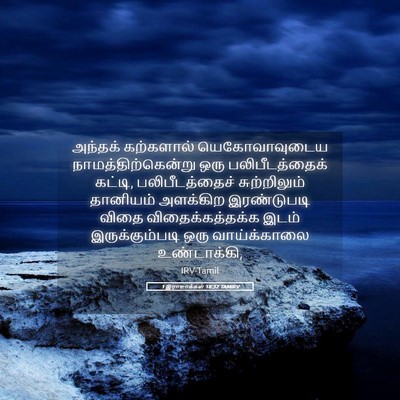 Picture 05 - 1 இராஜாக்கள் 18:32 TAMIRV - அந்தக் கற்களால் - Bible Verse Picture