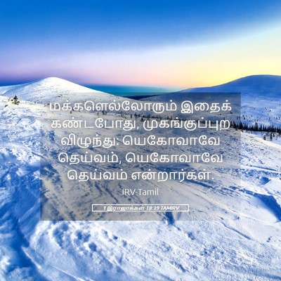 Picture 05 - 1 இராஜாக்கள் 18:39 TAMIRV - மக்களெல்லோரும் - Bible Verse Picture