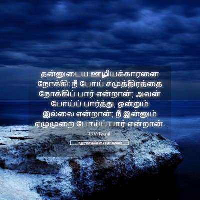 Picture 05 - 1 இராஜாக்கள் 18:43 TAMIRV - தன்னுடைய - Bible Verse Picture