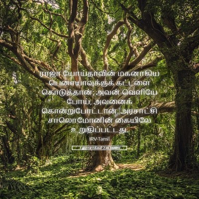 Picture 05 - 1 இராஜாக்கள் 2:46 TAMIRV - ராஜா யோய்தாவின் - Bible Verse Picture