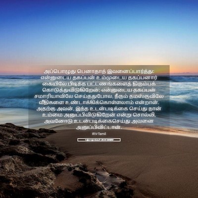 Picture 05 - 1 இராஜாக்கள் 20:34 TAMIRV - அப்பொழுது - Bible Verse Picture