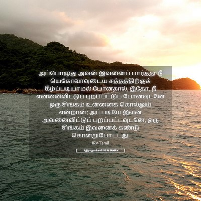 Picture 05 - 1 இராஜாக்கள் 20:36 TAMIRV - அப்பொழுது அவன் - Bible Verse Picture