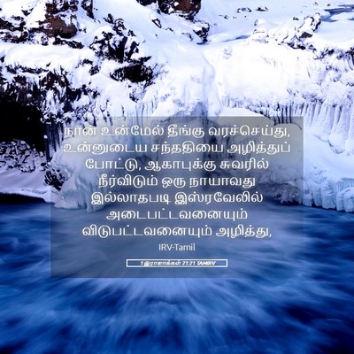 Picture 05 - 1 இராஜாக்கள் 21:21 TAMIRV - நான் உன்மேல் - Bible Verse Picture