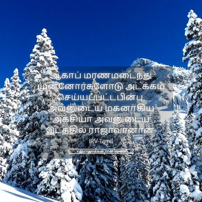Picture 05 - 1 இராஜாக்கள் 22:40 TAMIRV - ஆகாப் மரணமடைந்து - Bible Verse Picture