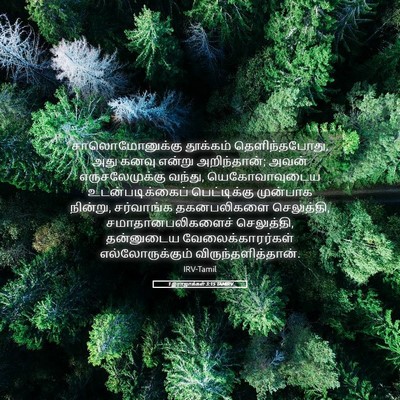 Picture 05 - 1 இராஜாக்கள் 3:15 TAMIRV - சாலொமோனுக்கு - Bible Verse Picture