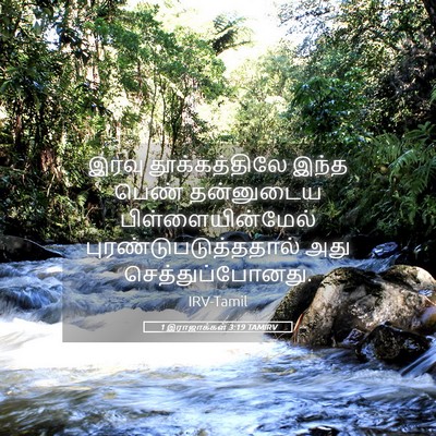 Picture 05 - 1 இராஜாக்கள் 3:19 TAMIRV - இரவு தூக்கத்திலே - Bible Verse Picture