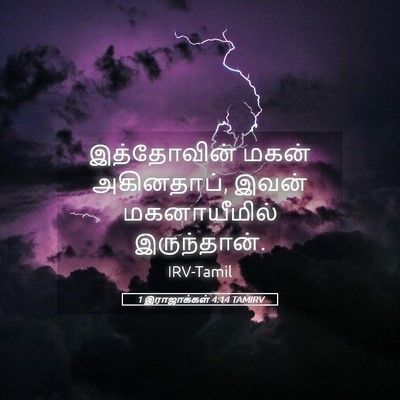 Picture 05 - 1 இராஜாக்கள் 4:14 TAMIRV - இத்தோவின் மகன் - Bible Verse Picture