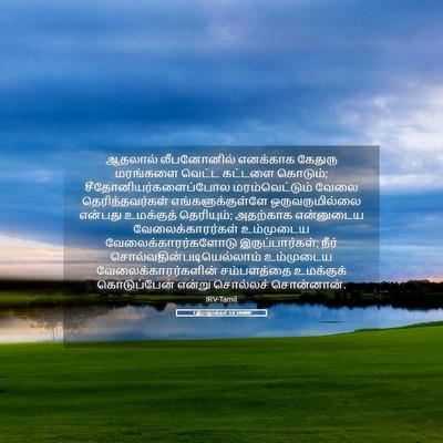 Picture 05 - 1 இராஜாக்கள் 5:6 TAMIRV - ஆதலால் லீபனோனில் - Bible Verse Picture