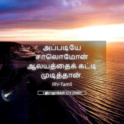Picture 05 - 1 இராஜாக்கள் 6:14 TAMIRV - அப்படியே சாலொமோன் - Bible Verse Picture