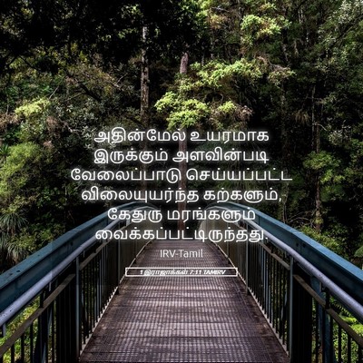 Picture 05 - 1 இராஜாக்கள் 7:11 TAMIRV - அதின்மேல் உயரமாக - Bible Verse Picture