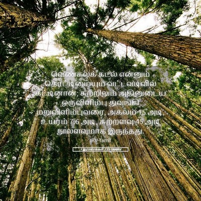 Picture 05 - 1 இராஜாக்கள் 7:23 TAMIRV - வெண்கலக் கடல் - Bible Verse Picture