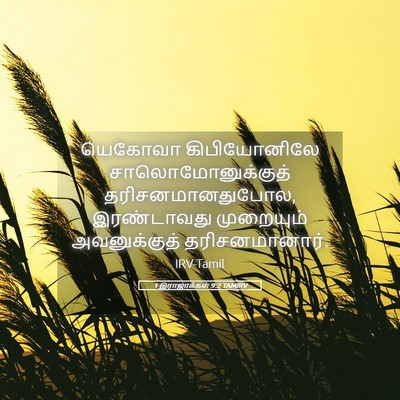 Picture 05 - 1 இராஜாக்கள் 9:2 TAMIRV - யெகோவா கிபியோனிலே - Bible Verse Picture