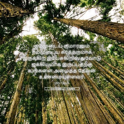 Picture 05 - 1 கொரிந்தியர் 1:9 TAMIRV - தம்முடைய - Bible Verse Picture