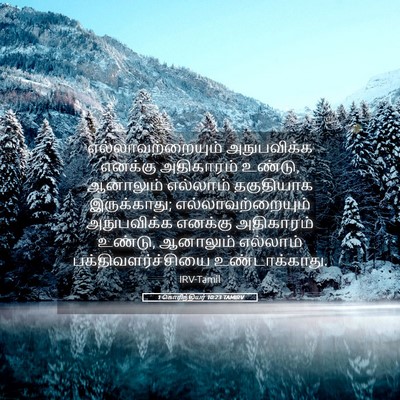 Picture 05 - 1 கொரிந்தியர் 10:23 TAMIRV - எல்லாவற்றையும் - Bible Verse Picture
