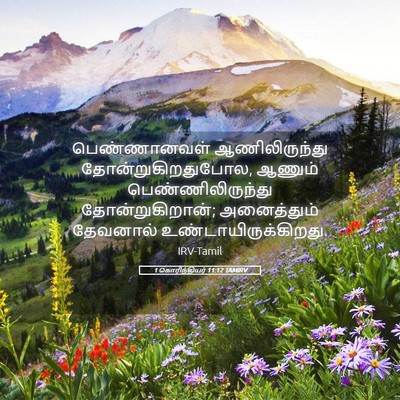 Picture 05 - 1 கொரிந்தியர் 11:12 TAMIRV - பெண்ணானவள் - Bible Verse Picture