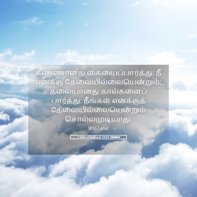 Picture 05 - 1 கொரிந்தியர் 12:21 TAMIRV - கண்ணானது - Bible Verse Picture