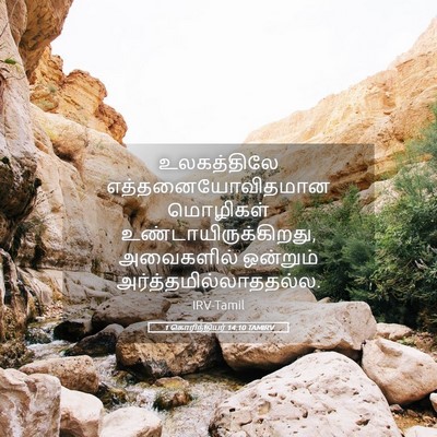 Picture 05 - 1 கொரிந்தியர் 14:10 TAMIRV - உலகத்திலே - Bible Verse Picture