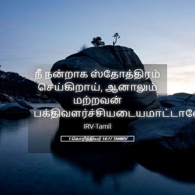Picture 05 - 1 கொரிந்தியர் 14:17 TAMIRV - நீ நன்றாக - Bible Verse Picture