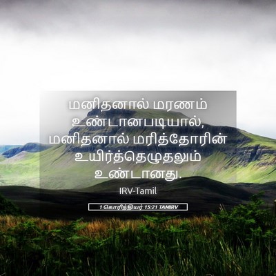 Picture 05 - 1 கொரிந்தியர் 15:21 TAMIRV - மனிதனால் மரணம் - Bible Verse Picture