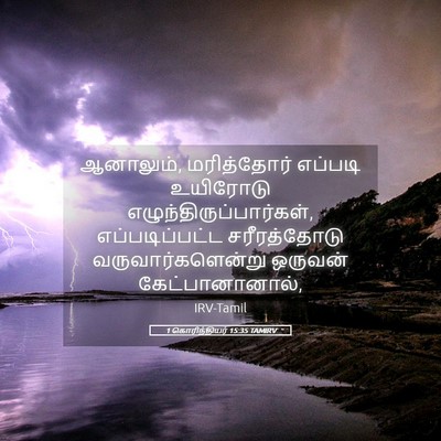 Picture 05 - 1 கொரிந்தியர் 15:35 TAMIRV - ஆனாலும், - Bible Verse Picture