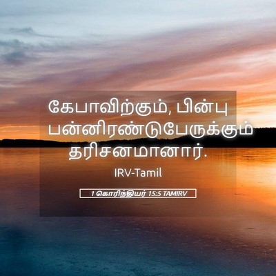 Picture 05 - 1 கொரிந்தியர் 15:5 TAMIRV - கேபாவிற்கும், - Bible Verse Picture