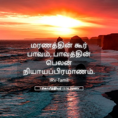 Picture 05 - 1 கொரிந்தியர் 15:56 TAMIRV - மரணத்தின் கூர் - Bible Verse Picture